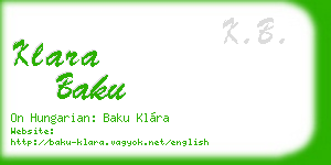 klara baku business card